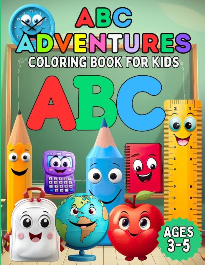 ABC Adventures Coloring Book: Over 100+ Pages of Educational Alphabet Letters and Pictures To Color (Kids Ages 3-5)