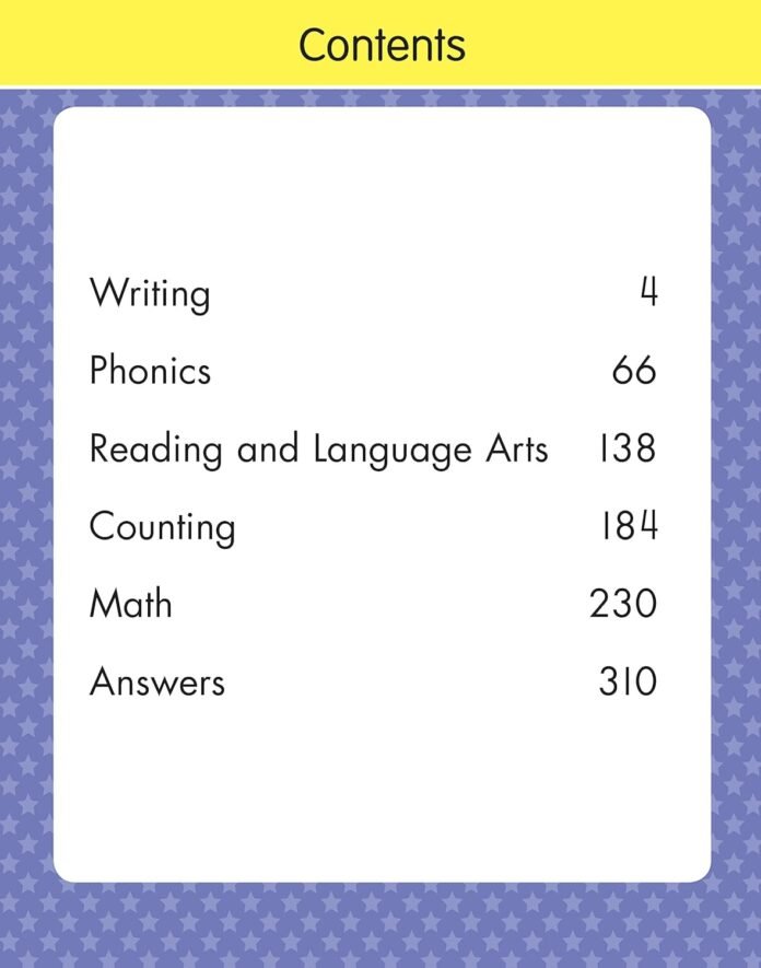 Kindergarten Big Workbook Ages 5 -6: 220+ Activities, Writing, Phonics, Reading & Language Arts, Counting and Math (Gold Stars Series)
