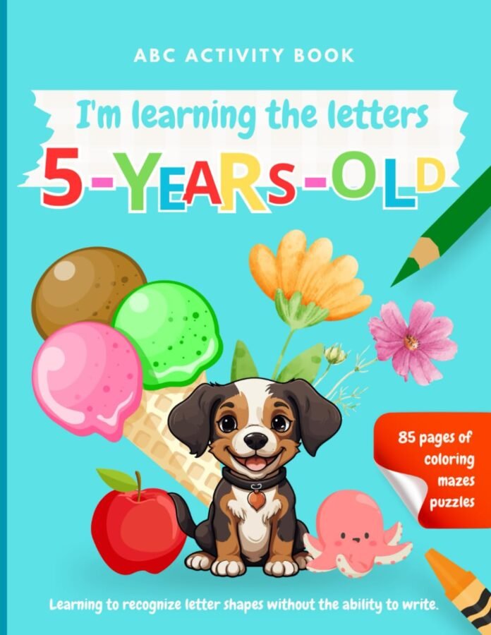 ABC Activity Book. I'm learning the letters. 5-Years-Old.: Learning to recognize letter shapes without the ability to write. Workbook to preschool ... 4. 85 pages of coloring, mazes and puzzles.