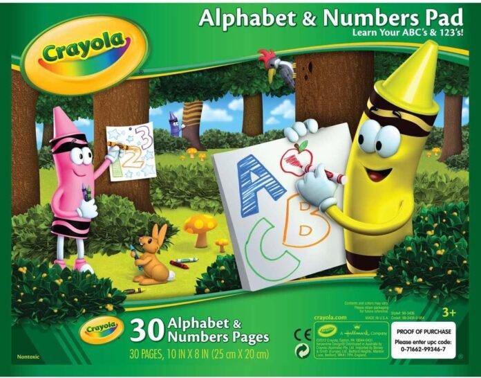 Crayola Alphabet & Numbers Pad 10"X8"-30 Sheets