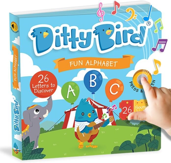 DITTY BIRD Fun Alphabet Book | ABC Learning for Toddlers | Sound Books for Toddlers 1-3 and 2-4 | ABC Song | Musical Books for Toddlers 1-3 | Interactive Toddler Books | Sturdy Baby Sound Books