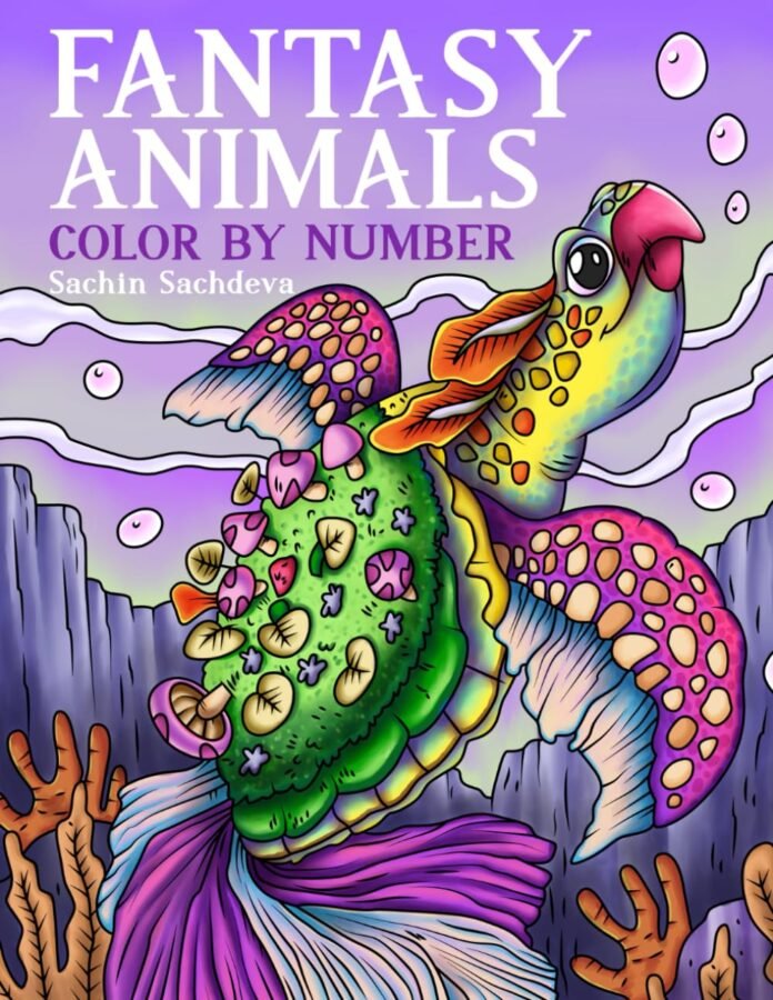 Fantasy Animals: Color by Numbers for Teens and Adults, Coloring Book for stress relief and relaxation (Color by Number Coloring Book for Adults)