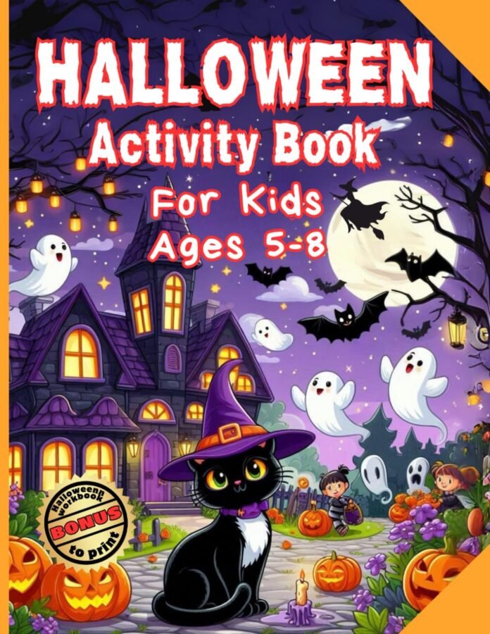 Halloween activity book for kids ages 5-8 years old: A Fun Learning Book with Memory Game, Creepy Alphabet, Mazes, Logic Puzzles, Word Searches, Cut ... and much more (Grandma Ale's Activity Books)