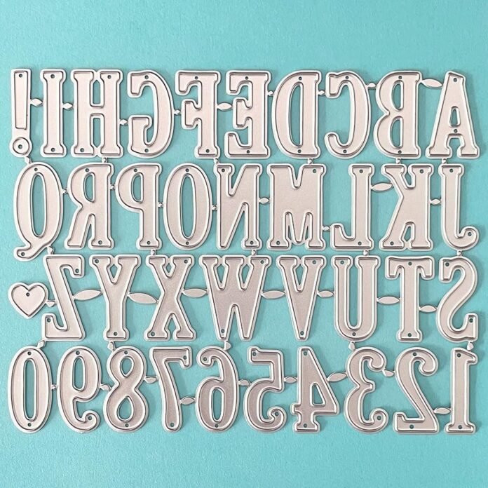 Metal Cutting Die, 26 Pcs Letters and 10 Pcs Number Die cuts for Card Making DIY Scrapbook Album Embossing Paper Card Decorate Template