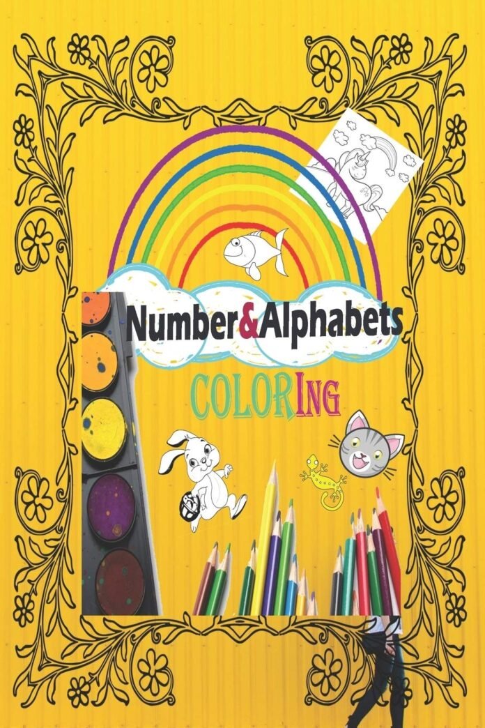 Number $Alphabet Coloring: COLORING BOOK FOR KIDS ,KINDERGRATEN PRACTICE PAPER ALPHABET And also Numbers 110 pages