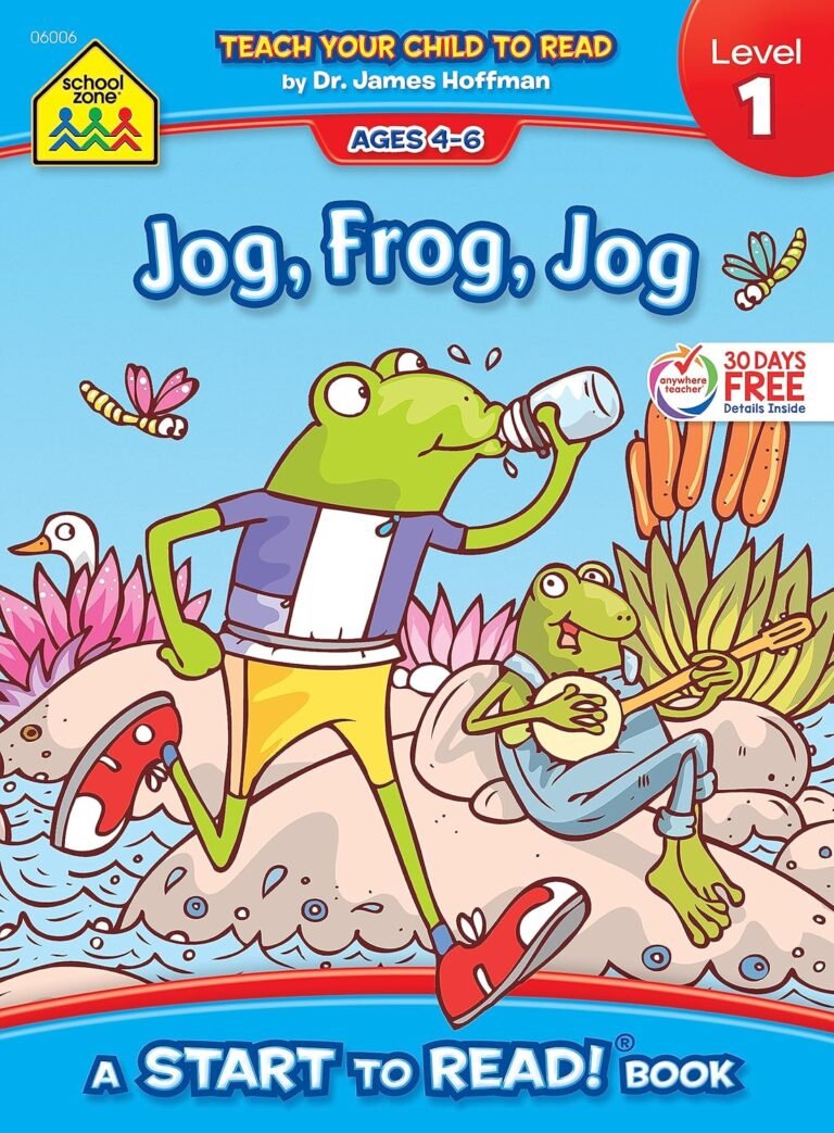 School Zone - Jog Frog Jog, Start to Read!® Book Level 1 - Ages 4 to 6, Rhyming, Early Reading, Vocabulary, Simple Sentence Structure, Picture Clues, and More (School Zone Start to Read!® Book Series)