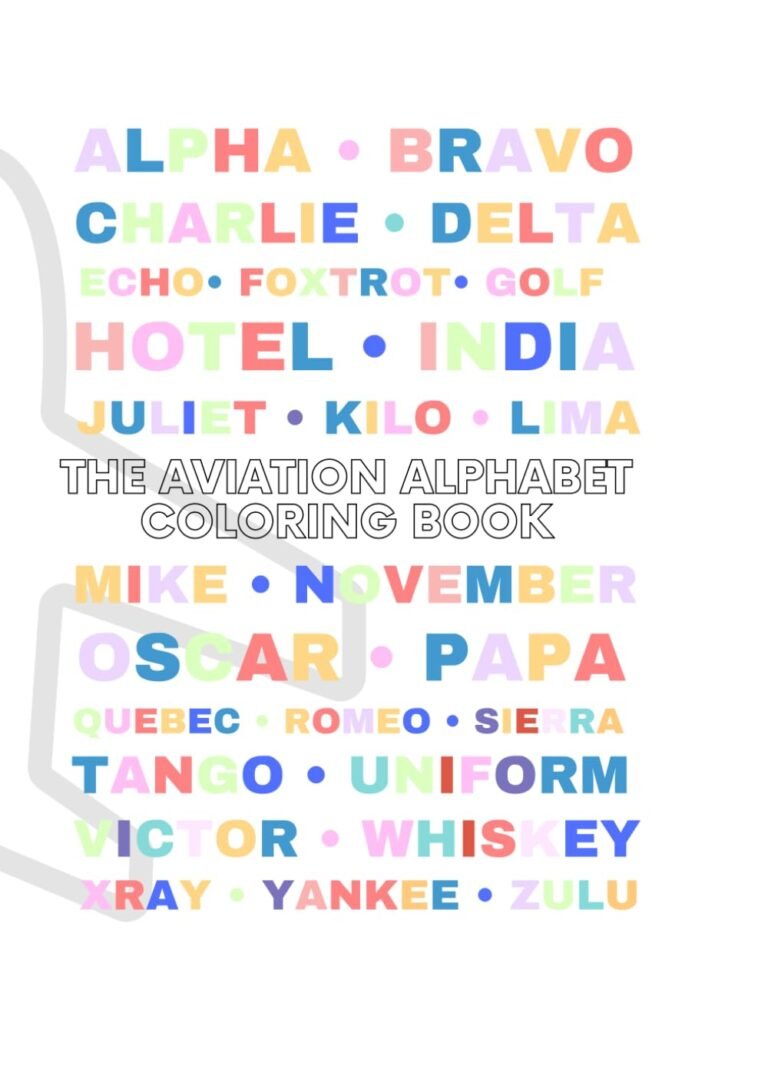 The Aviation Alphabet Coloring Book- Designed for little pilots (3-6 years old)