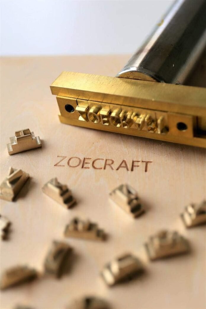 26 Interchangeable Alphabet Letter Stamp with T-Slot Holder/Customized Brass Stamp/Leather Stamp/Wood Stamping/Hot Foil Stamp/Number,Alphabet DIY Die Cut Leather Stamp Mold (Set B)